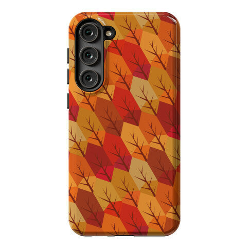 Geometric Fall Leaf Pattern Phone Case