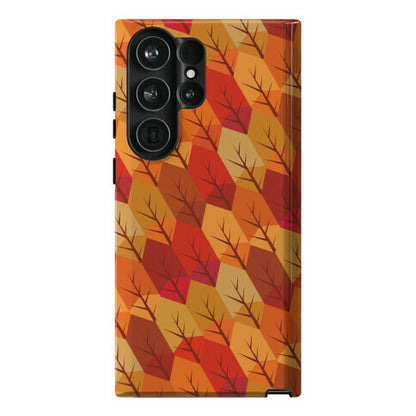 Geometric Fall Leaf Pattern Phone Case