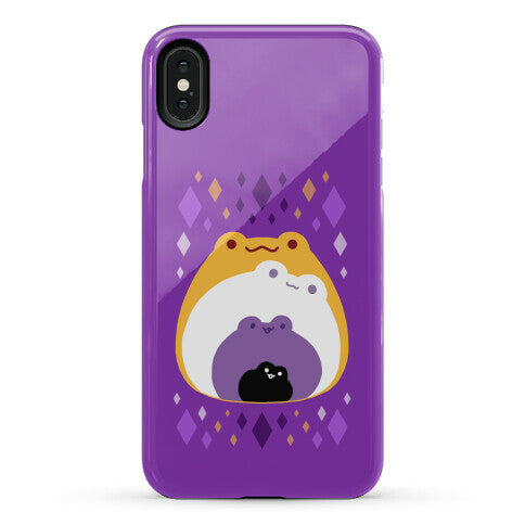 Frogs In Frogs In Frogs Nonbinary Pride Phone Case