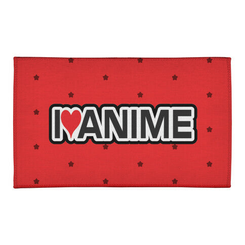 I Love Anime Welcome Mat