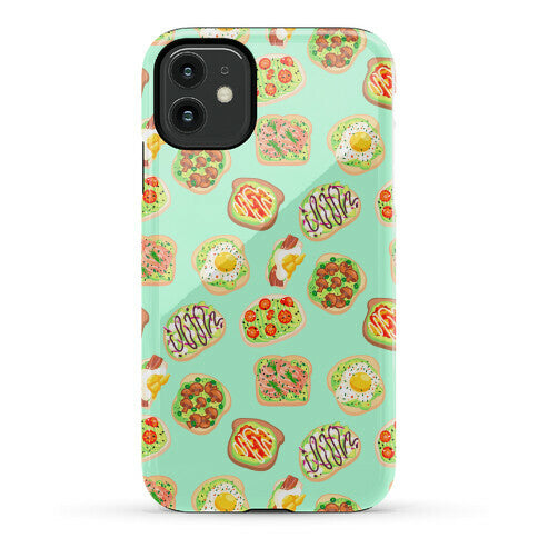 Avocado Toast Pattern Phone Case