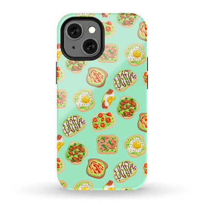 Avocado Toast Pattern Phone Case