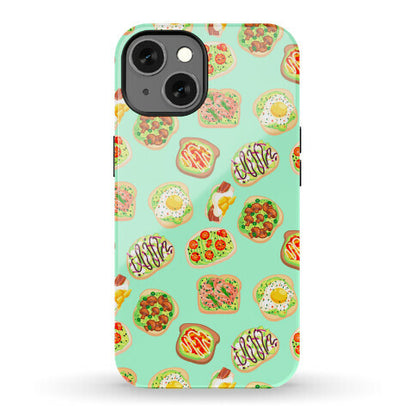 Avocado Toast Pattern Phone Case