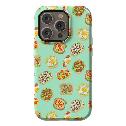 Avocado Toast Pattern Phone Case