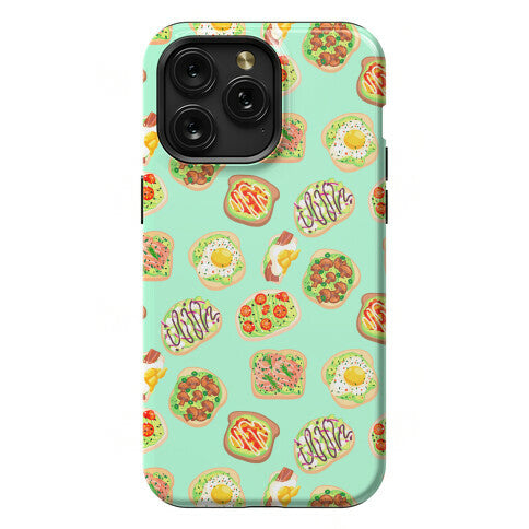 Avocado Toast Pattern Phone Case