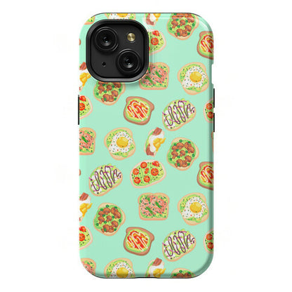 Avocado Toast Pattern Phone Case