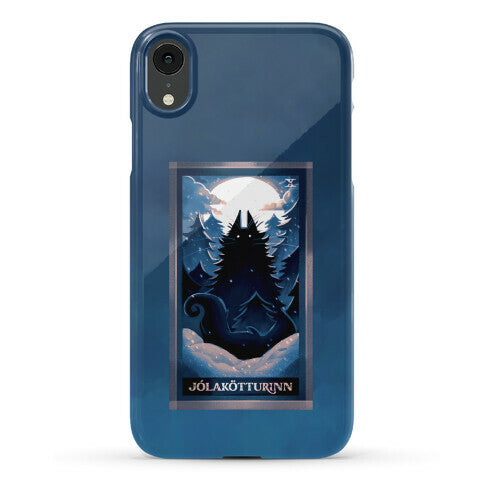 Yule Cat Tarot Card Jólakötturinn Phone Case