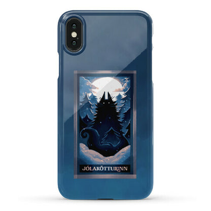 Yule Cat Tarot Card Jólakötturinn Phone Case