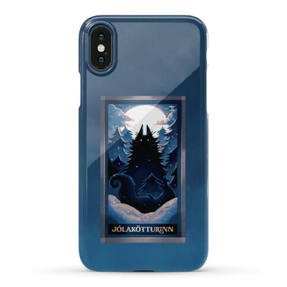 Yule Cat Tarot Card Jólakötturinn Phone Case