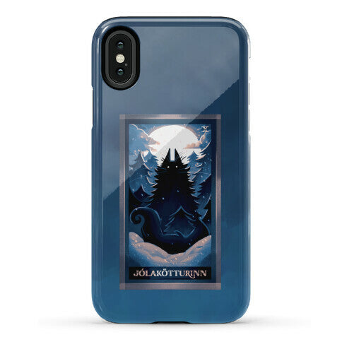 Yule Cat Tarot Card Jólakötturinn Phone Case