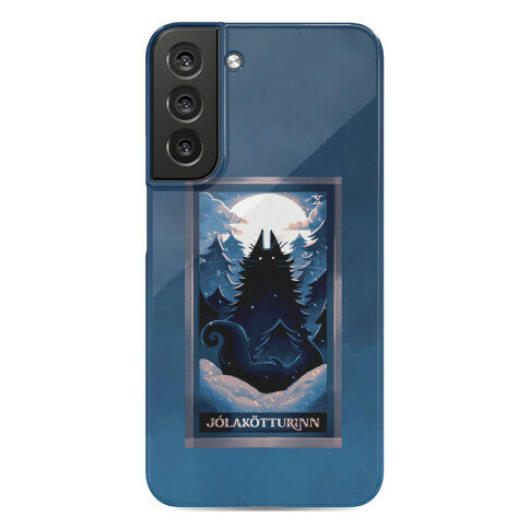 Yule Cat Tarot Card Jólakötturinn Phone Case