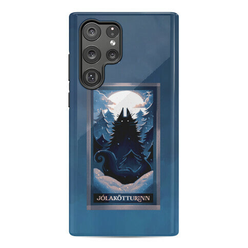 Yule Cat Tarot Card Jólakötturinn Phone Case