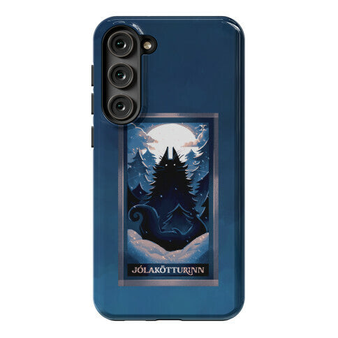 Yule Cat Tarot Card Jólakötturinn Phone Case