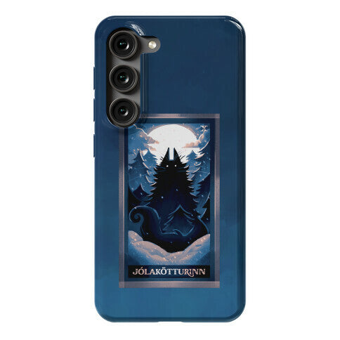 Yule Cat Tarot Card Jólakötturinn Phone Case