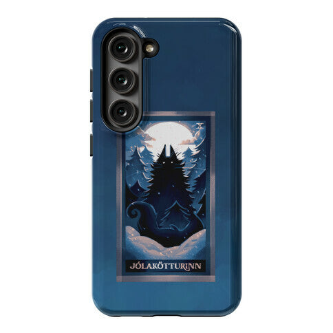 Yule Cat Tarot Card Jólakötturinn Phone Case