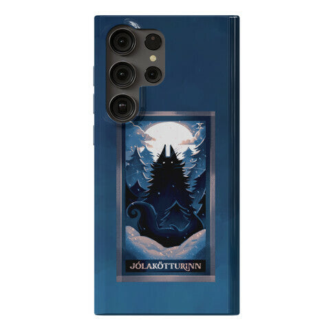 Yule Cat Tarot Card Jólakötturinn Phone Case