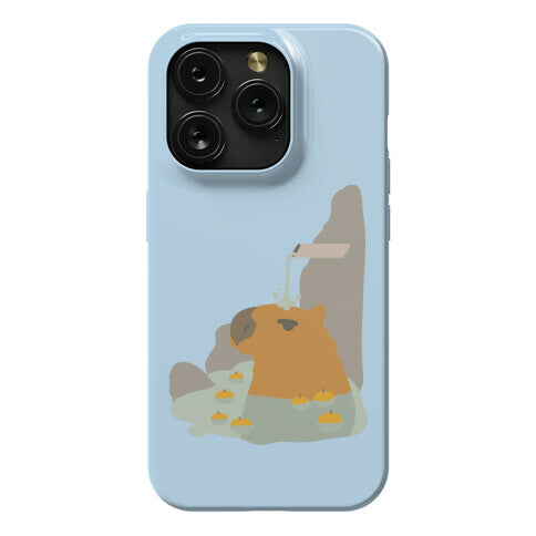 Capybara Hot Spring Phone Case