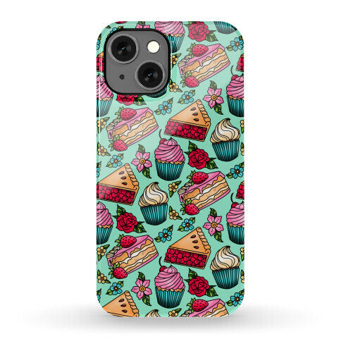 Traditional Tattoo Style Desserts Phone Case