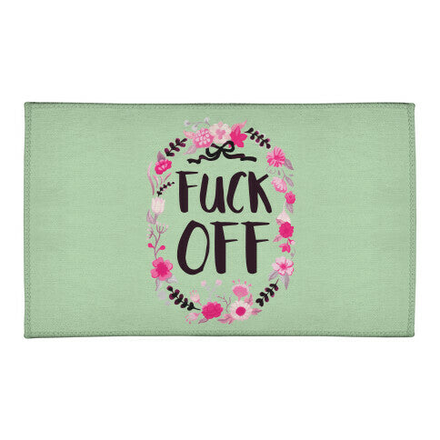 Floral Fuck Off Welcome Mat