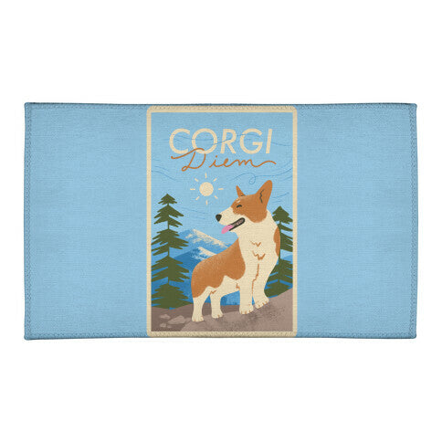 Corgi Diem Welcome Mat