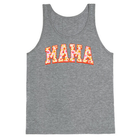 Floral Mama Text Tank Top