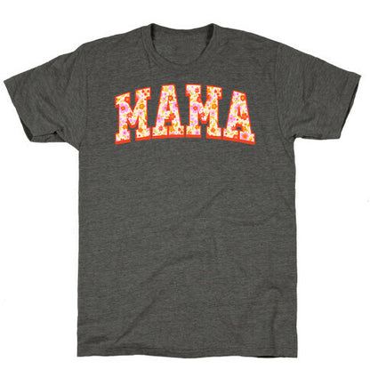 Floral Mama Text Unisex Triblend Tee