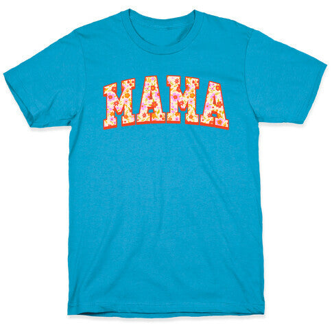 Floral Mama Text Unisex Triblend Tee