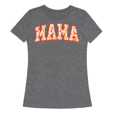 Floral Mama Text Women's Triblend Tee
