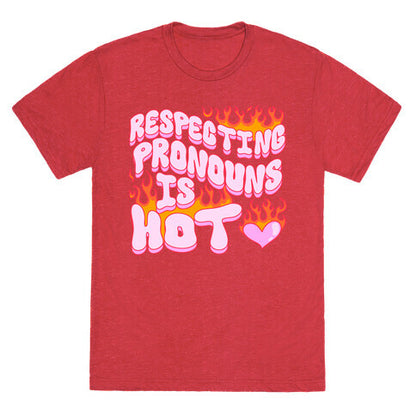 Respecting Pronouns Is Hot Unisex Triblend Tee