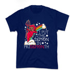 Black Kewpie Devil I Put the DEMON In Pride Month Kids Tee