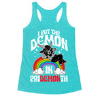 Baphomet I Put The Demon In Pride Month Racerback Tank