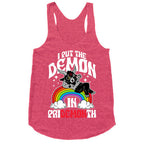 Baphomet I Put The Demon In Pride Month Racerback Tank