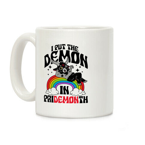 Baphomet I Put The Demon In Pride Month Coffee Mug