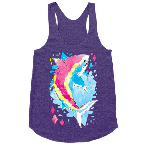 Pride Sharks: Pan Racerback Tank