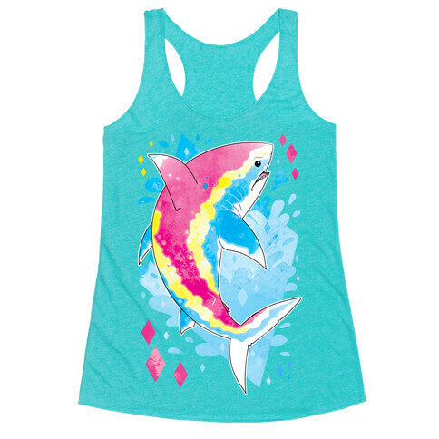 Pride Sharks: Pan Racerback Tank