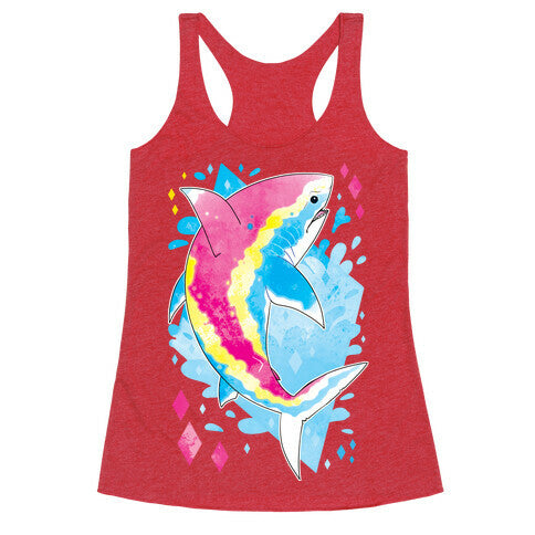 Pride Sharks: Pan Racerback Tank