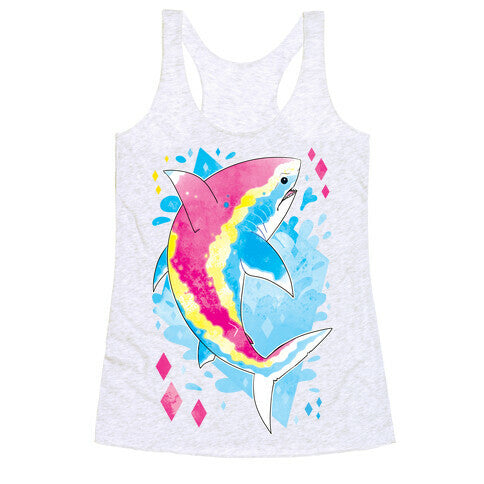Pride Sharks: Pan Racerback Tank