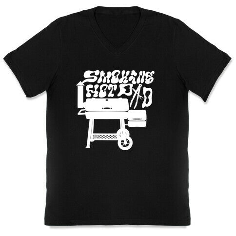 Smoking Hot Dad Meat Smoker V-Neck