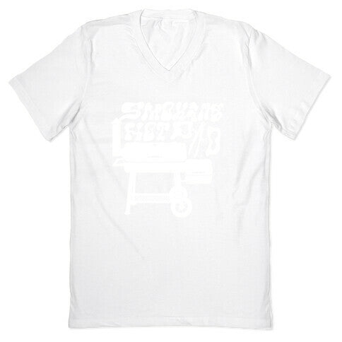 Smoking Hot Dad Meat Smoker V-Neck