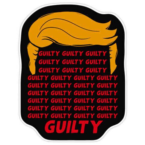 34 Times Guilty Trump Sticker