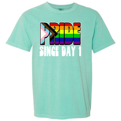 Pride Since Day 1 Comfort Colors Heavyweight Tee