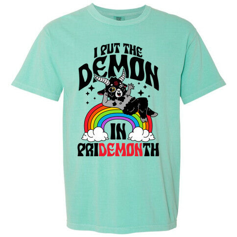 Baphomet I Put The Demon In Pride Month Comfort Colors Heavyweight Tee