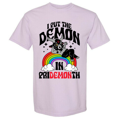 Baphomet I Put The Demon In Pride Month Comfort Colors Heavyweight Tee