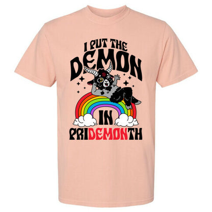 Baphomet I Put The Demon In Pride Month Comfort Colors Heavyweight Tee