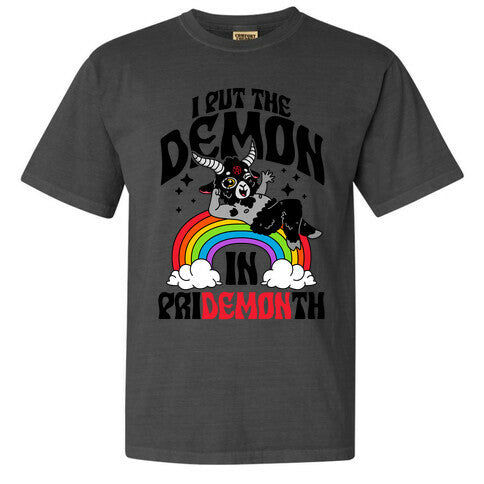 Baphomet I Put The Demon In Pride Month Comfort Colors Heavyweight Tee