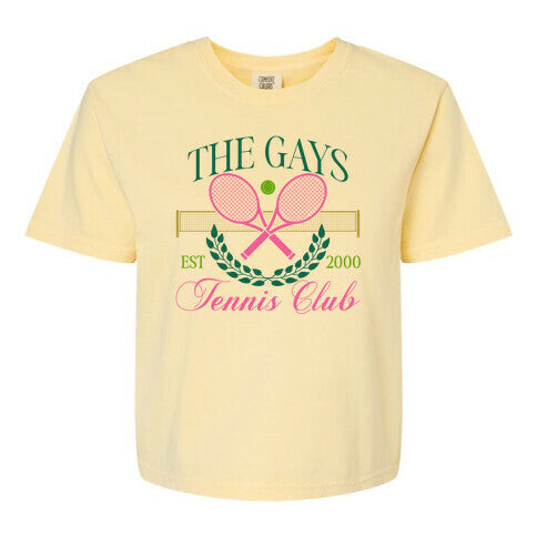 The Gays Tennis Club Women's Comfort Colors Heavyweight Boxy Tee