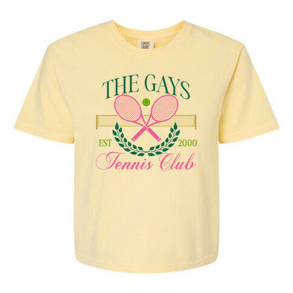 The Gays Tennis Club Women's Comfort Colors Heavyweight Boxy Tee