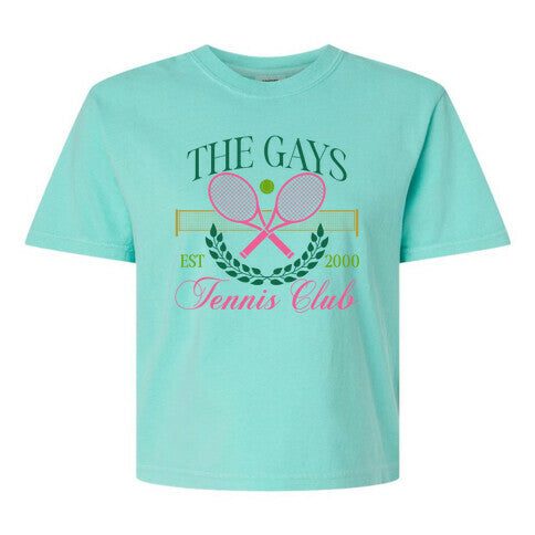 The Gays Tennis Club Women's Comfort Colors Heavyweight Boxy Tee