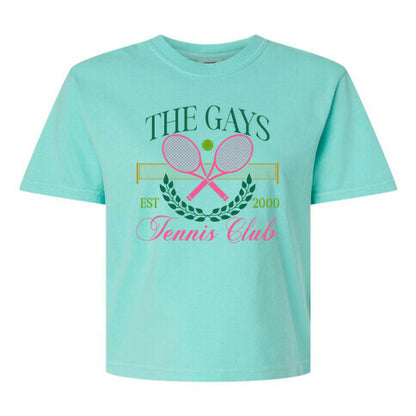 The Gays Tennis Club Women's Comfort Colors Heavyweight Boxy Tee