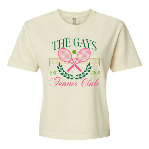The Gays Tennis Club Women's Comfort Colors Heavyweight Boxy Tee